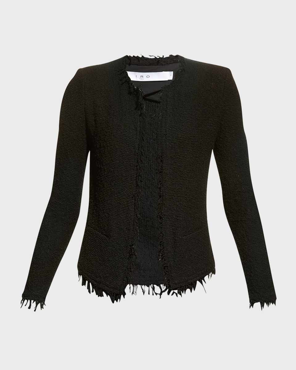 Shavani Open-Front Boucle Jacket
